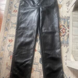 Babaton Black Leather Pants